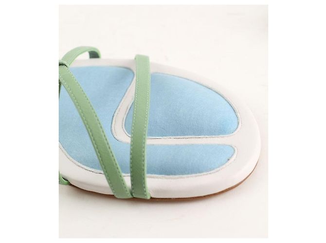 Jacquemus Pralu Green Leather Sandals - view 3