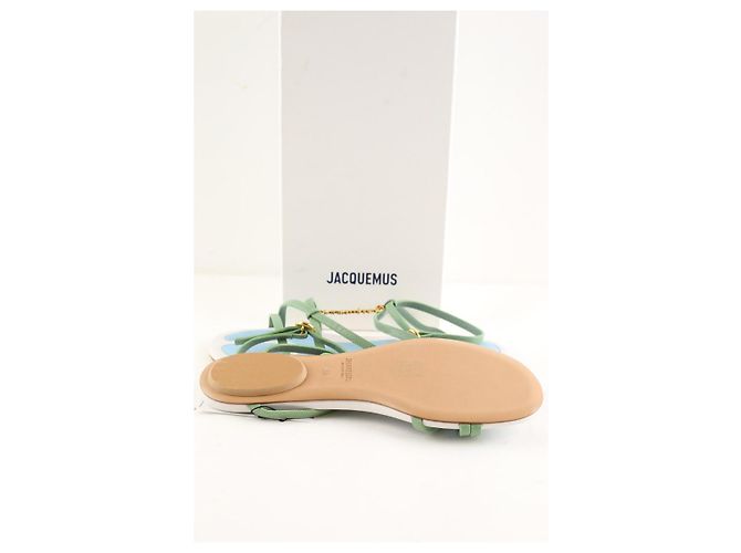Jacquemus Pralu Green Leather Sandals - view 6