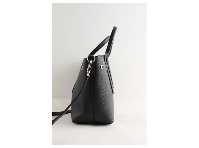 Longchamp Borsa a spalla Roseau in pelle nera - vista 3