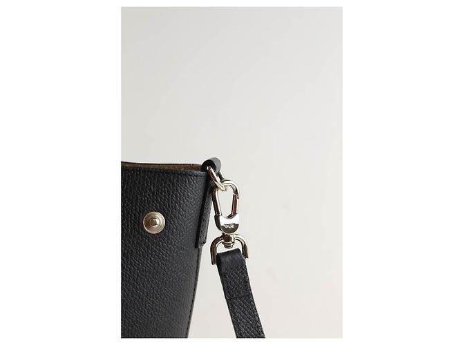 Longchamp Borsa a spalla Roseau in pelle nera - vista 4