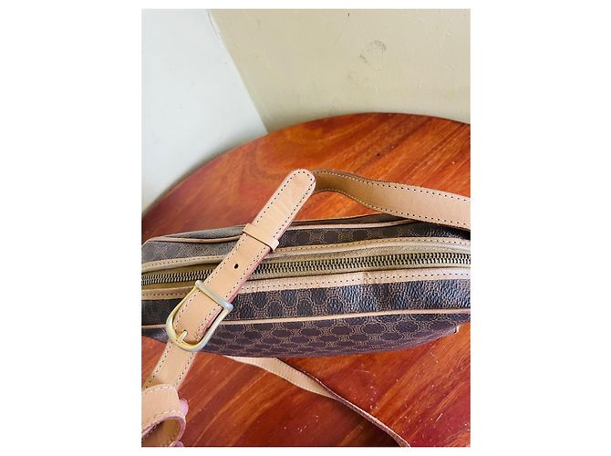 Borsa a tracolla Céline Macadam Marrone Pelle - vista 12
