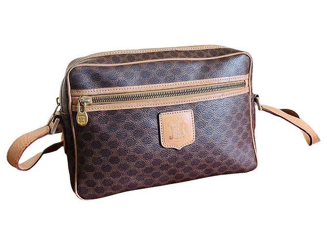 Borsa a tracolla Céline Macadam Marrone Pelle - vista 2