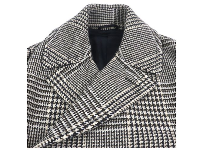 Hermès Hermes Glen check Wool Leather Coat Brown - view 2