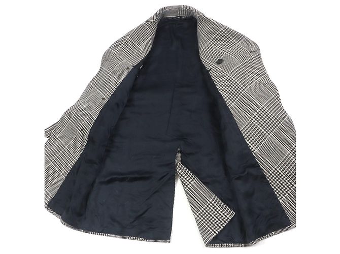 Hermès Hermes Glen check Wool Leather Coat Brown - view 4