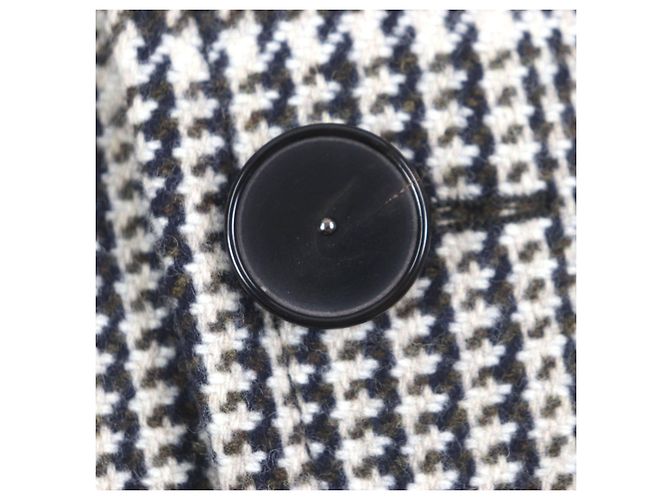 Hermès Hermes Glen check Wool Leather Coat Brown - view 6