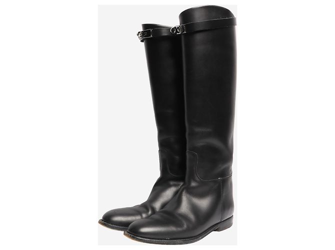 Hermès Schwarze Jumping-Stiefel - Größe EU 38 - Ansicht 2