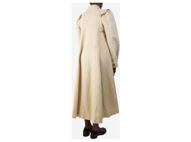 Masscob Hemdblusenkleid aus neutralem Leinenmix - Größe UK 10 - Ansicht 2