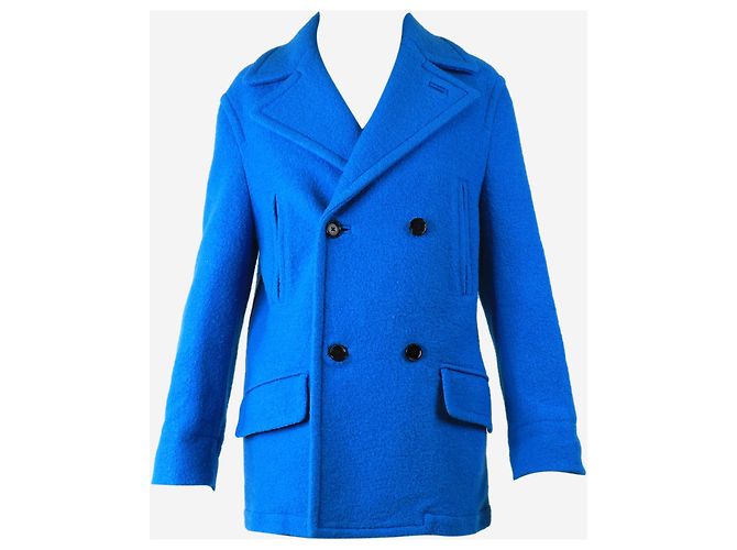 Marni Blue double-breasted wool peacoat - size UK 6 - view 5