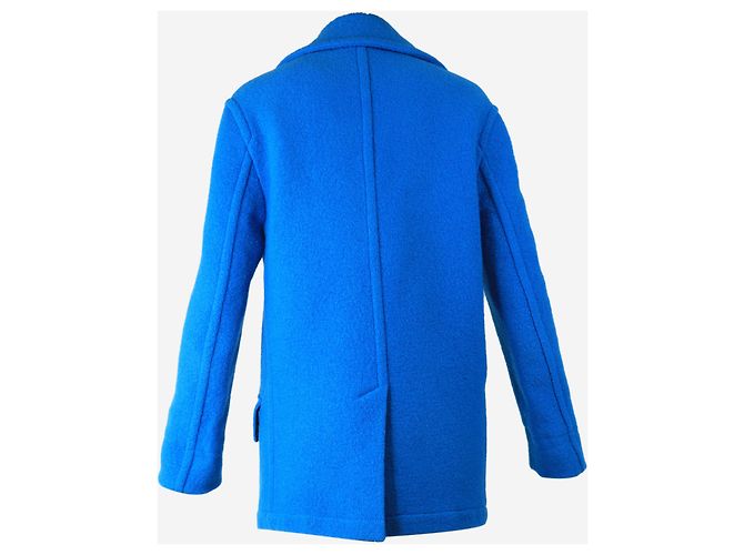 Marni Blue double-breasted wool peacoat - size UK 6 - view 6