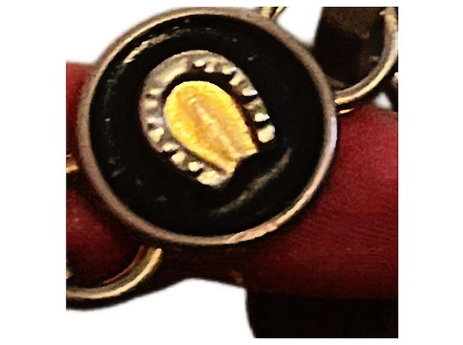 Gucci Hufeisen Medaillon Email Kettengürtel Silber Silber Hardware - Ansicht 6