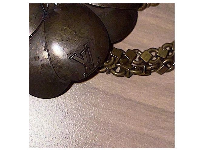 Collana lunga Louis Vuitton fiori in rame e ottone Bronzo - vista 3