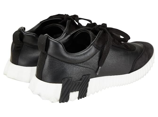 Sneakers Bouncing Hermès in Nero e Bianco - vista 2