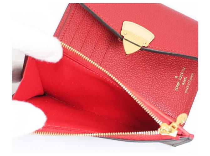 Pallas Billetera Trifold para Mujer Louis Vuitton Castaño Roja Fucsia Monograma - vista 10