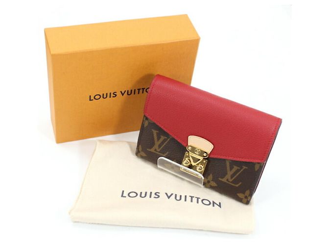 Pallas Billetera Trifold para Mujer Louis Vuitton Castaño Roja Fucsia Monograma - vista 11