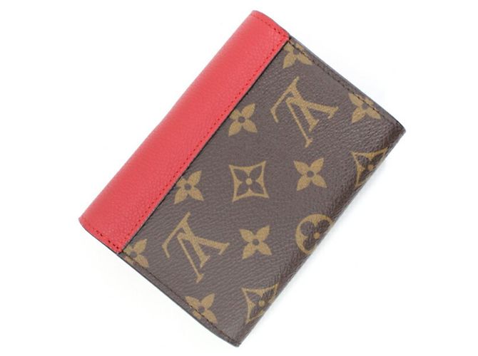Pallas Billetera Trifold para Mujer Louis Vuitton Castaño Roja Fucsia Monograma - vista 2