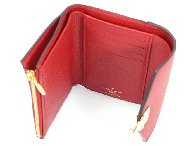 Pallas Billetera Trifold para Mujer Louis Vuitton Castaño Roja Fucsia Monograma - vista 4