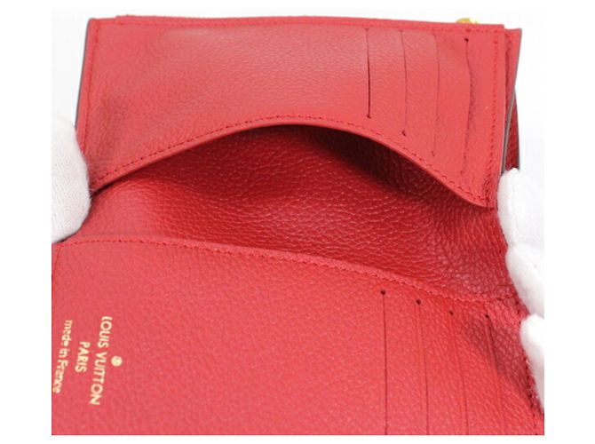 Pallas Billetera Trifold para Mujer Louis Vuitton Castaño Roja Fucsia Monograma - vista 9