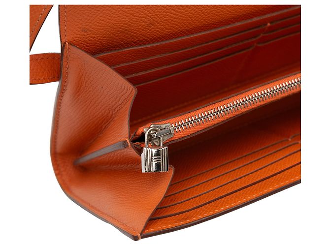Cartera Longa Kelly Epsom Naranja Hermès - vista 5