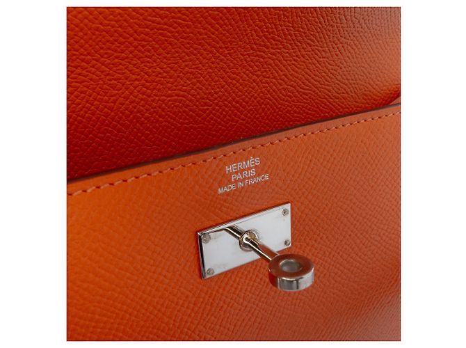 Cartera Longa Kelly Epsom Naranja Hermès - vista 6