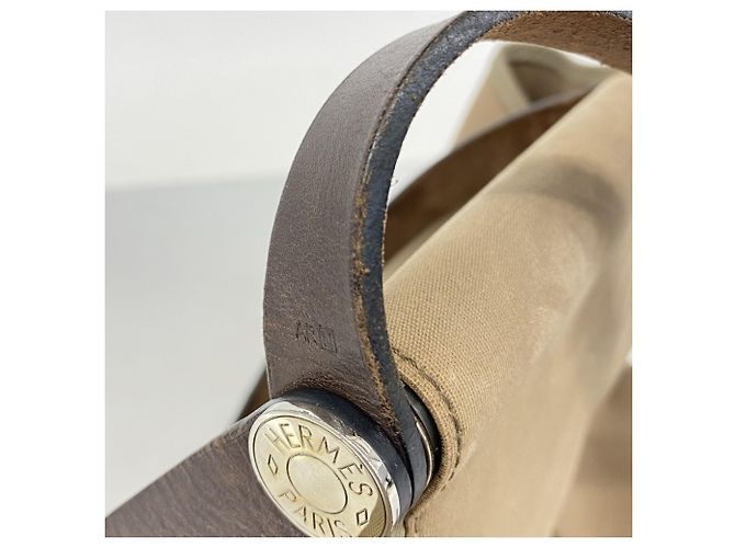 Cabag Hermès Borsa Tote Elan PM Toile Officier Hermes Beige - vista 6