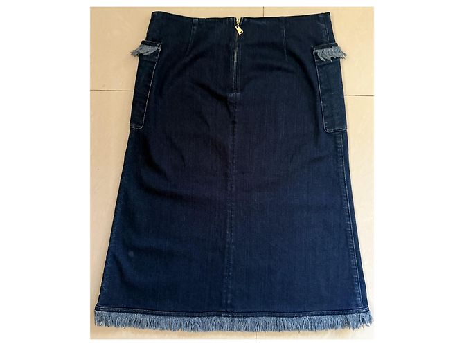 Falda vaquera azul Louis Vuitton 38 IT - vista 3