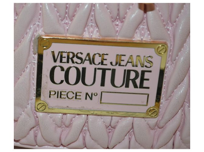 borsa a secchiello Versace Jeans Couture rosa in ecopelle - vista 4