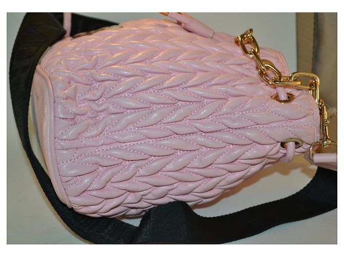 borsa a secchiello Versace Jeans Couture rosa in ecopelle - vista 5