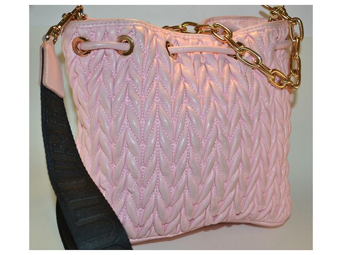 borsa a secchiello Versace Jeans Couture rosa in ecopelle - vista 6