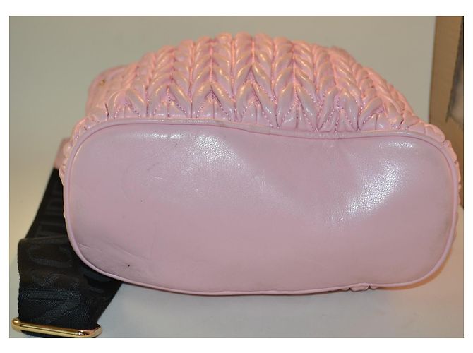 borsa a secchiello Versace Jeans Couture rosa in ecopelle - vista 7