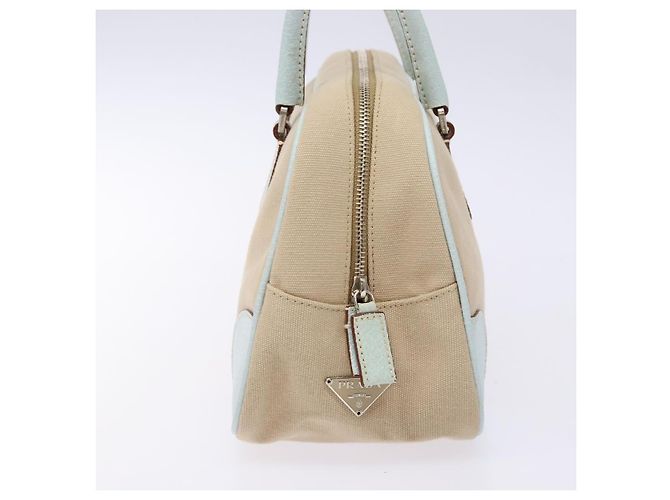 Borsa Bauletto Prada in tela con pelle Beige - vista 4
