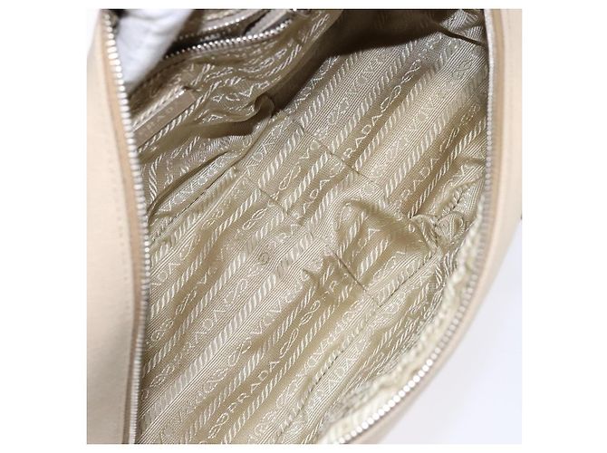 Borsa Bauletto Prada in tela con pelle Beige - vista 5
