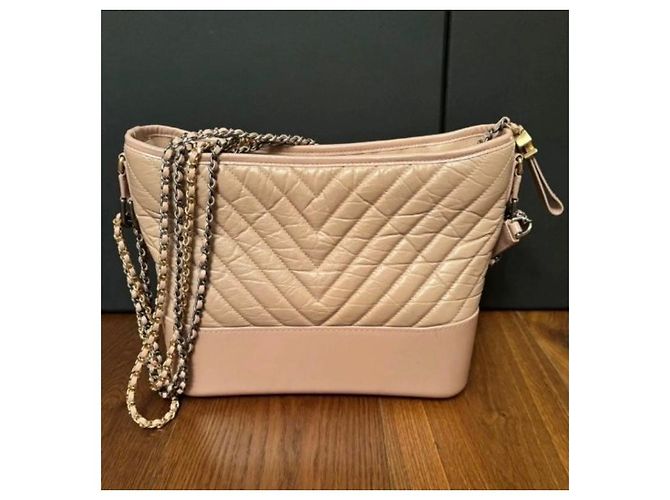 Borsa a mano Chanel Gabrielle in pelle beige - vista 5