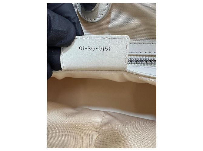 Christian Dior Borsa Dior in tela / pelle crema 268 Crudo - vista 14
