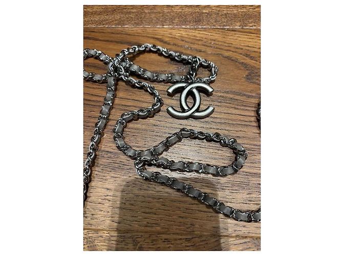Wallet On Chain Portafoglio Chanel con catena D'oro - vista 7
