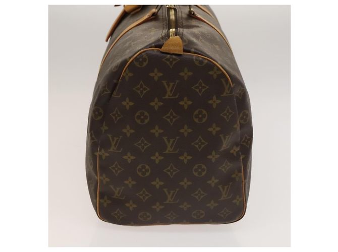 Borsa Keepall Louis Vuitton in tela Monogram 50 Marrone - vista 3