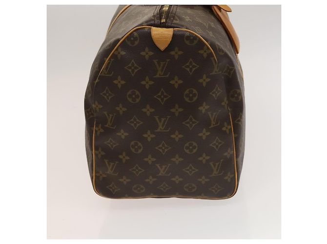 Borsa Keepall Louis Vuitton in tela Monogram 50 Marrone - vista 4