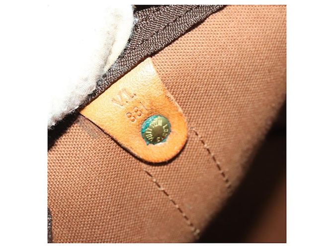 Borsa Keepall Louis Vuitton in tela Monogram 50 Marrone - vista 7