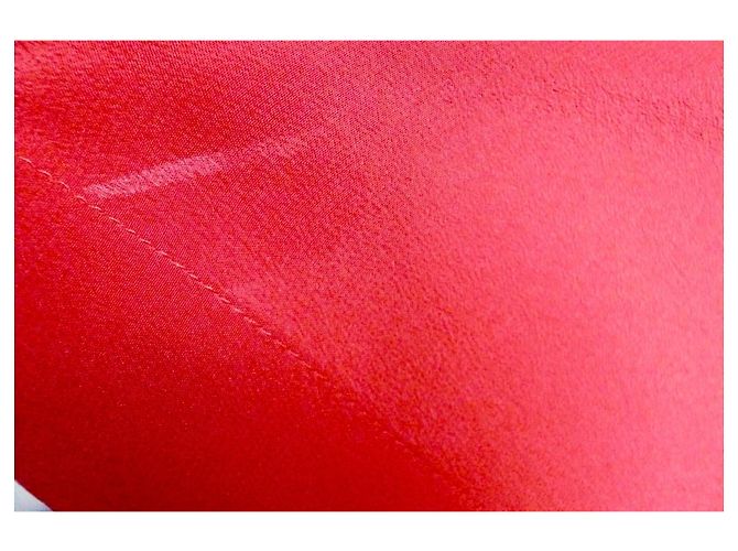 Hermès HERMES Rotes Seidenkleid T38 In Hervorragendem Zustand - Ansicht 9