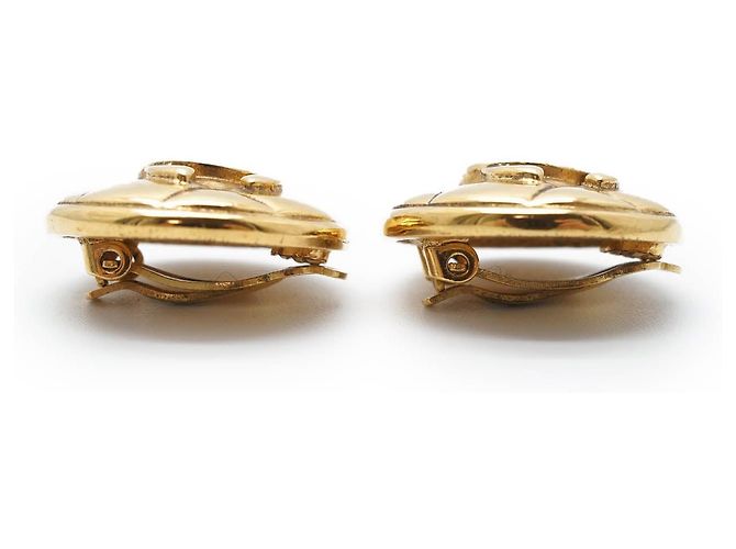 Chanel Pendientes redondos Coco Mark Matelassé GP Dorado - vista 4