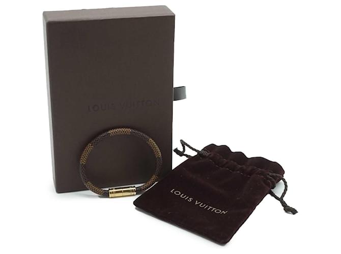 Louis Vuitton Bracciale Keep It Damier Ébène 17 Marrone - vista 10