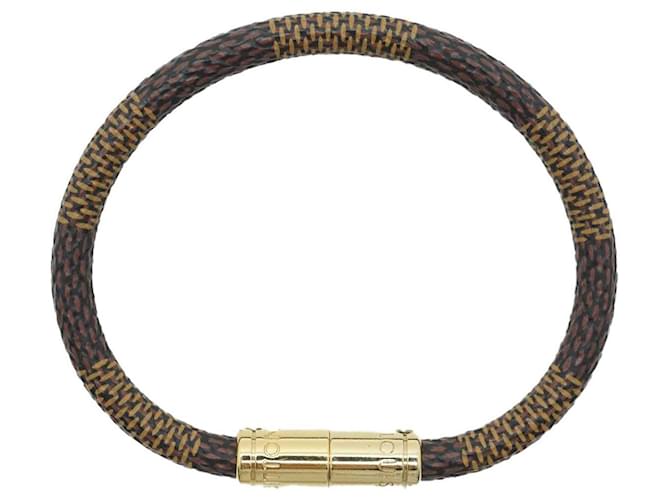Louis Vuitton Bracciale Keep It Damier Ébène 17 Marrone - vista 2