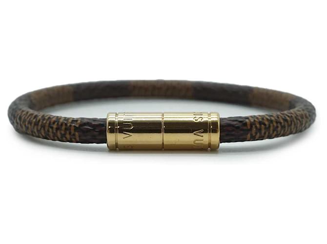 Louis Vuitton Bracciale Keep It Damier Ébène 17 Marrone - vista 4