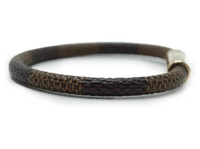 Louis Vuitton Bracciale Keep It Damier Ébène 17 Marrone - vista 5