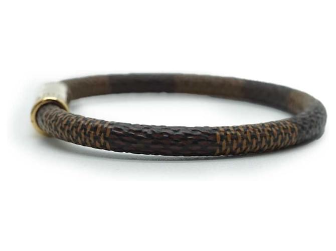 Louis Vuitton Bracciale Keep It Damier Ébène 17 Marrone - vista 7