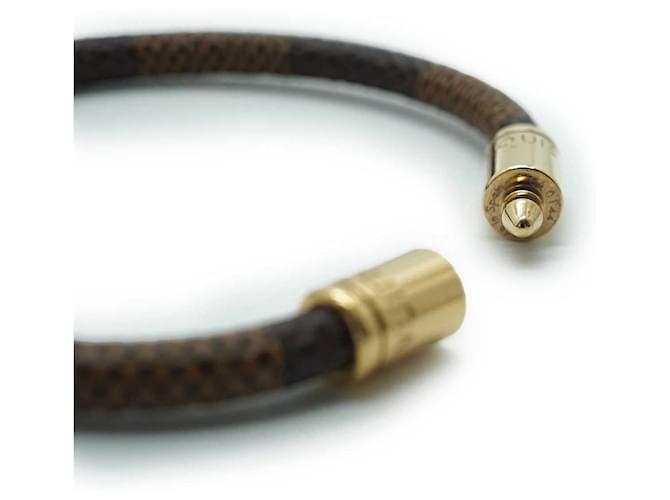 Louis Vuitton Bracciale Keep It Damier Ébène 17 Marrone - vista 8