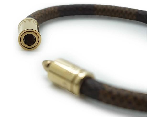 Louis Vuitton Bracciale Keep It Damier Ébène 17 Marrone - vista 9