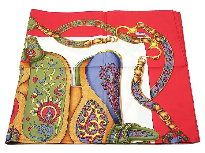 Hermès Carré in seta 90 multicolore - vista 3