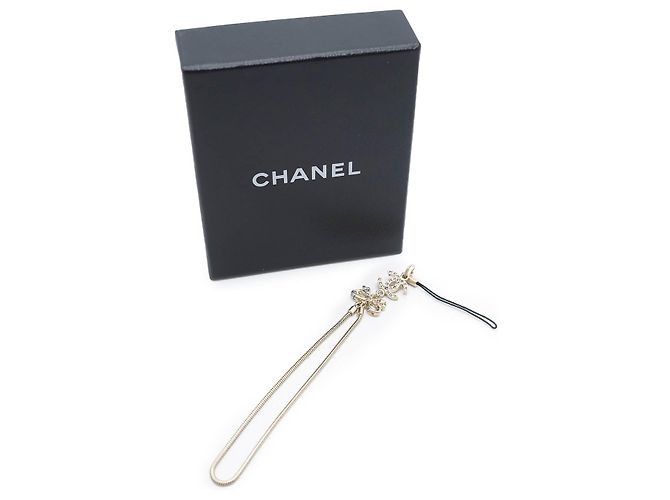 Chanel Multicolorierter CC Schleifenanhänger aus Strass Golden - Ansicht 14