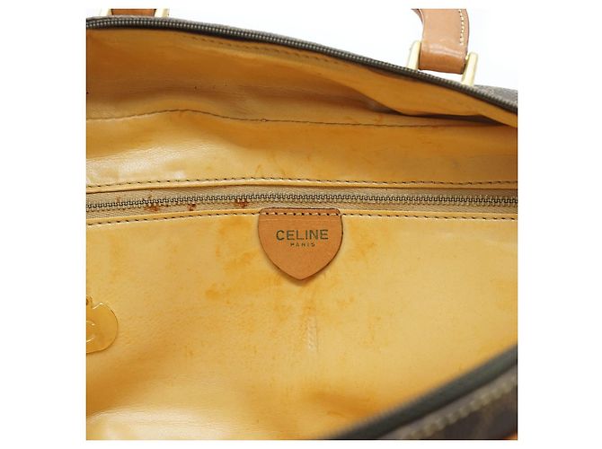 Céline Borsa a mano rettangolare Macadam con manico superiore Marrone - vista 10