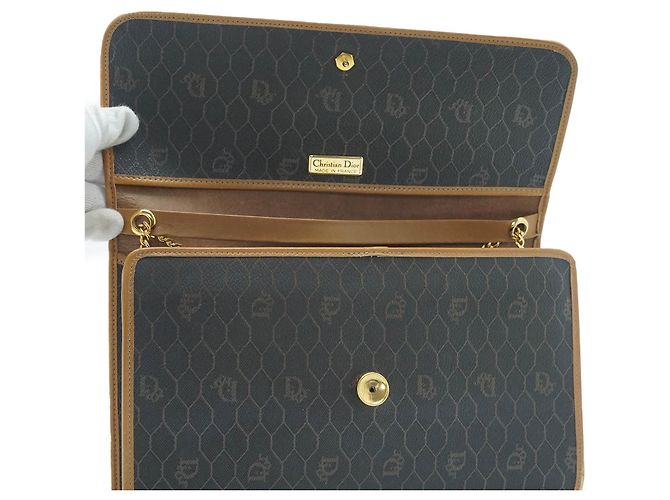 Dior Borsa a spalla con catena a nido d'ape Marrone - vista 10